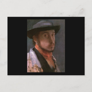 Postal autorretrato de Edgar Degas