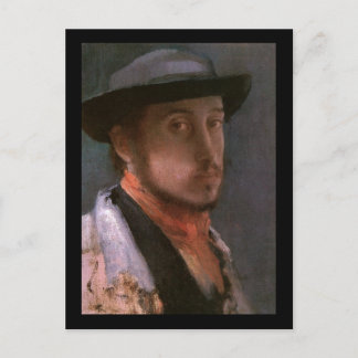 Postal Autorretrato de Edgar Degas