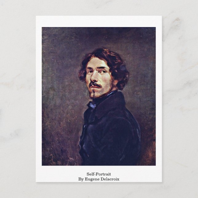 Postal Autorretrato De Eugene Delacroix (Anverso)