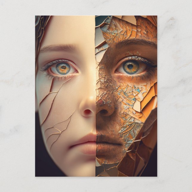 Postal autorretrato de IA (Anverso)