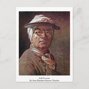 Postal Autorretrato De Jean-Baptiste Simeon Chardin