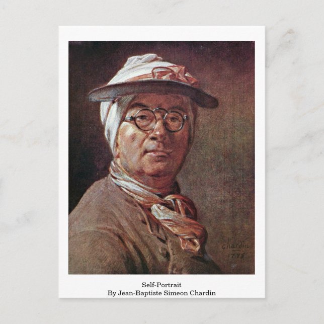 Postal Autorretrato De Jean-Baptiste Simeon Chardin (Anverso)