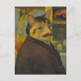 Postal Autorretrato de Paul Gauguin como gato