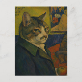 Postal Autorretrato de Paul Gauguin Vol. 2 como un gato