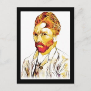 Postal Autorretrato de Van Gogh con nuevo peinado