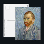 Postal Autorretrato de Vincent Van Gogh<br><div class="desc">Autorretrato / Retrato del artista / Portrait de l'artiste por Vincent Van Gogh en 1889</div>