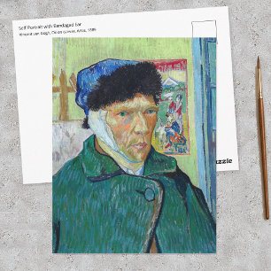 Postal Autorretrato de Vincent van Gogh con la oreja vend