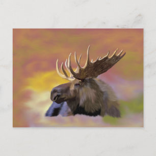 Postal Autumn Bull Moose