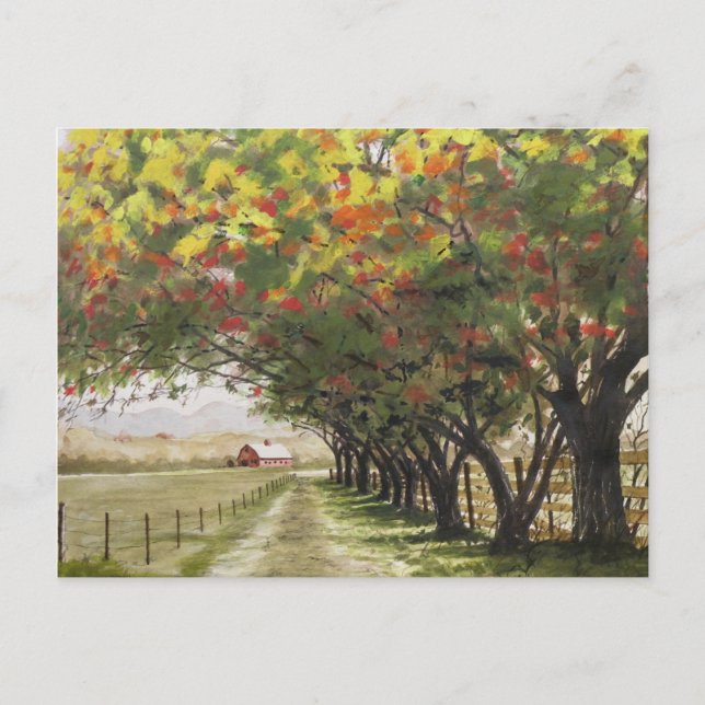 Postal Autumn driveway (Anverso)