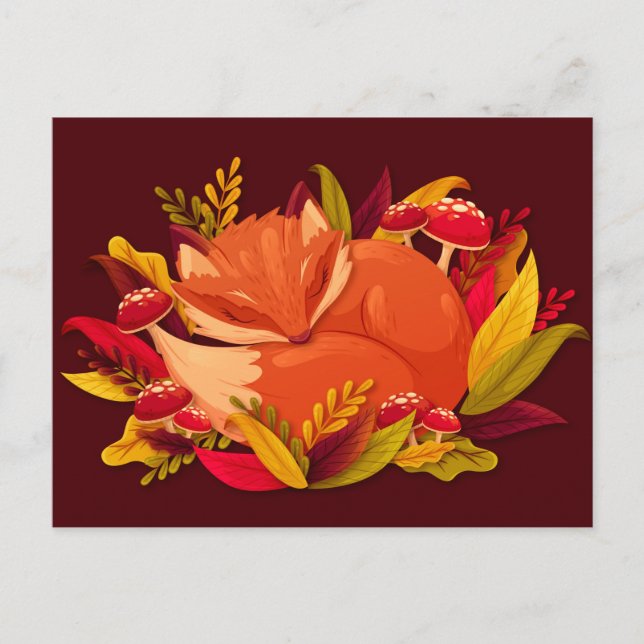 Postal Autumn Fox (Anverso)