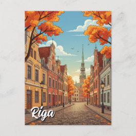 Postal Autumn in Riga Latvia Travel