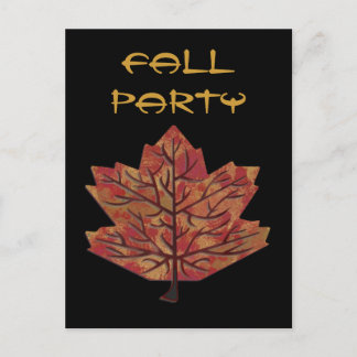 Postal Autumn Leaves Card