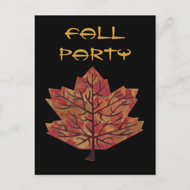 Postal Autumn Leaves Card (Anverso)