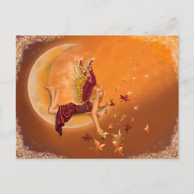 Postal Autumn Moon Angel (Anverso)