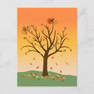 Postal Autumn Sunset Post Card