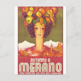Postal Autumno A Merano Vintage Poster de Viajes