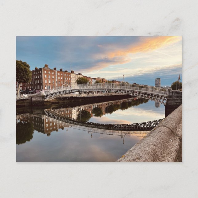 Postal Autumor Sunrise at Ha'Penny Bridge, Dublin (Anverso)