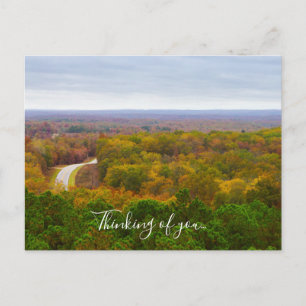 Postal Autumt Drive Pano Pensando En Ti Postcard