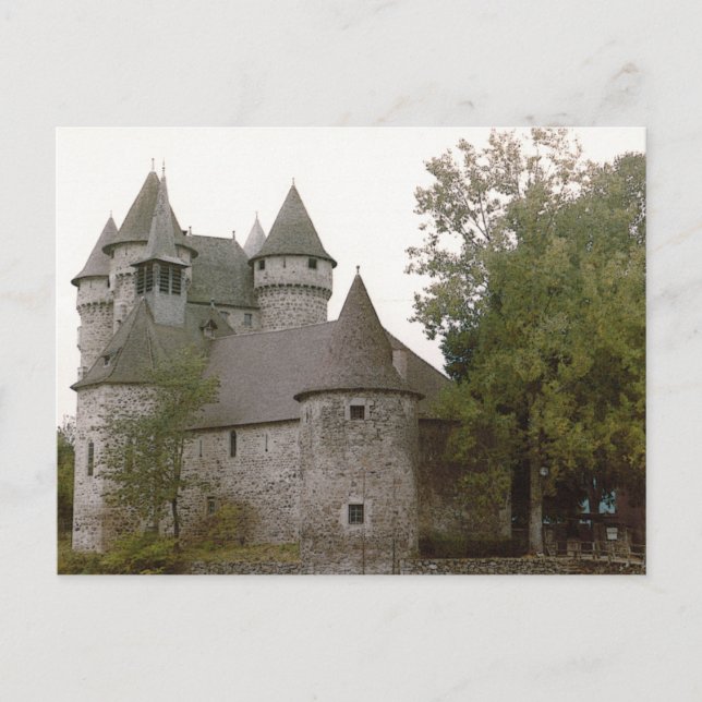 Postal Auvergne Chateau Postcard (Anverso)
