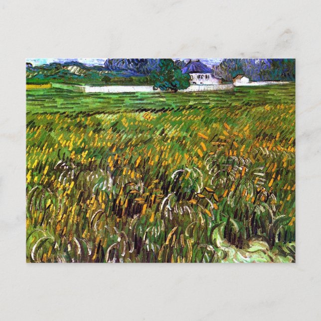 Postal Auvers de campo de trigo, Bella Artes Van Gogh de  (Anverso)