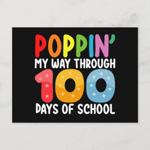 Postal Avanzar A Través De 100 Días De Escuela