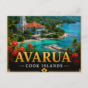 Postal 📍 Avarua Islas Cook Recuerdo de Viaje Primera Vis
