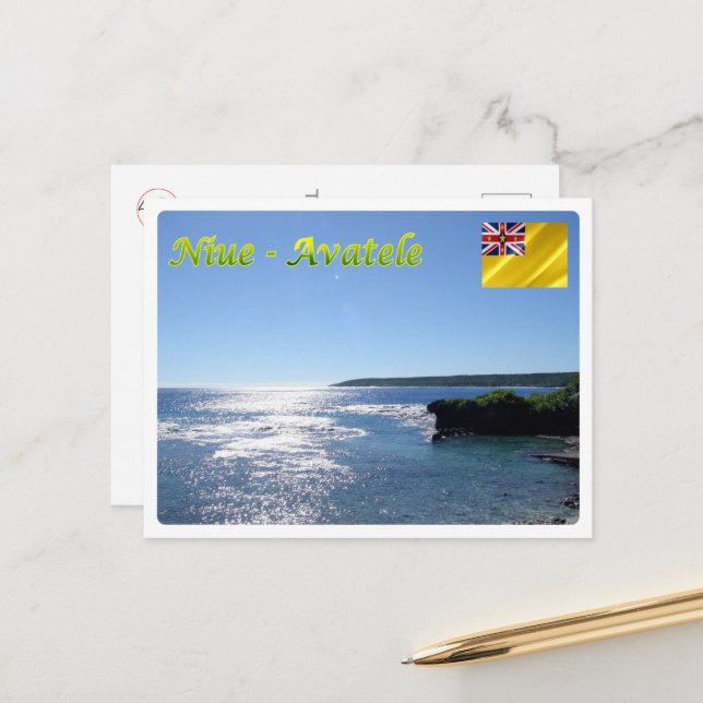 Postal Avatele - Niue - Panorama - (Anverso/Reverso In Situ)