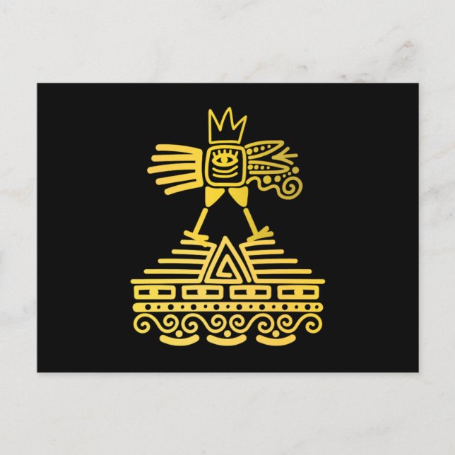 Postal Ave azteca maya inca civilización antigua (Anverso)