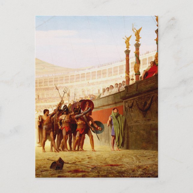 Postal Ave Caesar by Jean-Leon Gerome (Anverso)