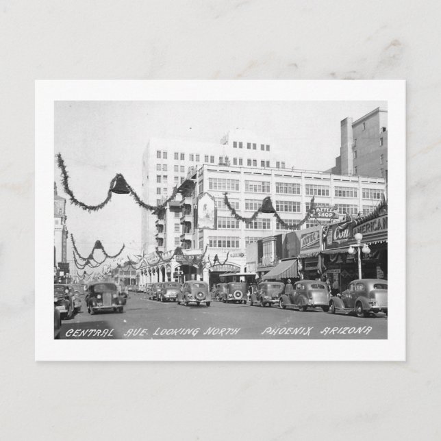 Postal Ave Central, Phoenix, Arizona Vintage (Anverso)