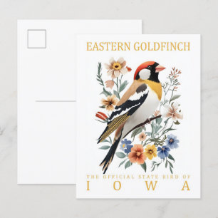 Postal Ave de Goldfinch Oriental de Iowa USA Travel