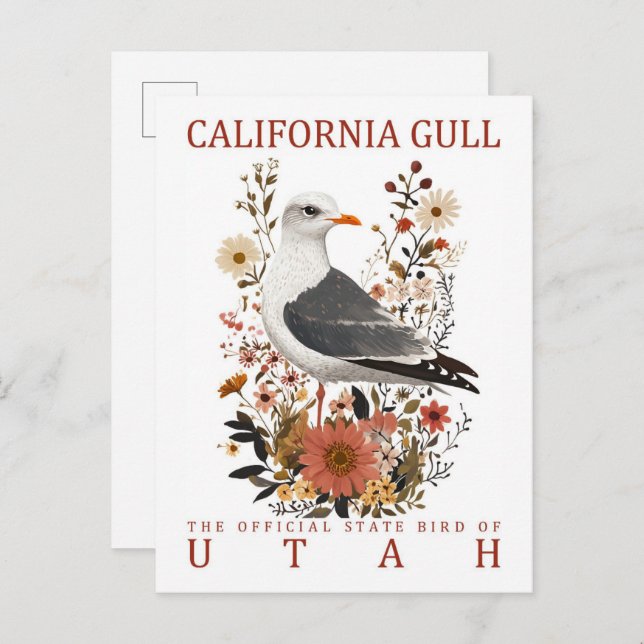 Postal Ave de Gull de California en Utah Travel (Anverso / Reverso)