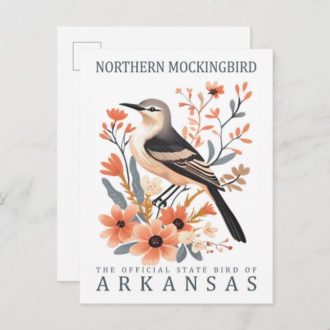 Postal Ave de Mockingbird del norte de Arkansas EE.UU. Vi (Anverso / Reverso)