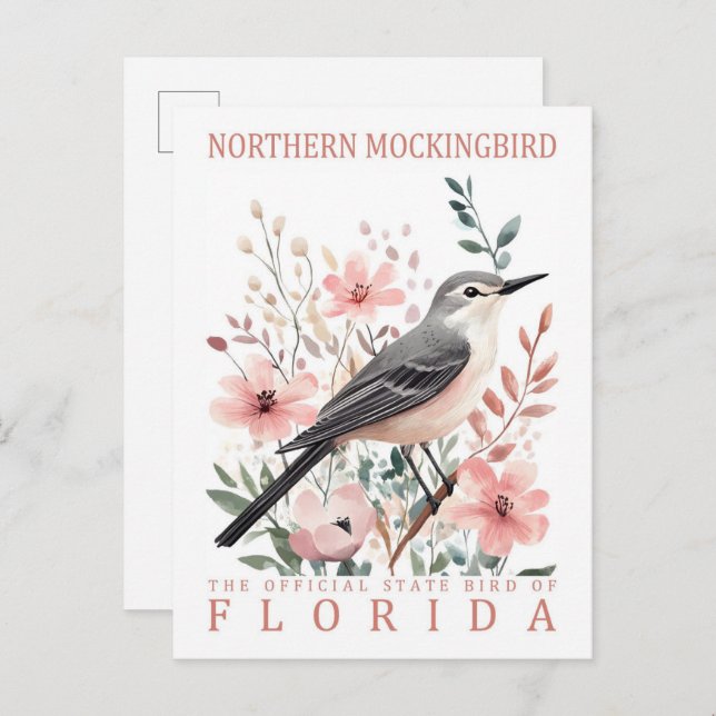 Postal Ave de Mockingbird del norte de Florida, Estados U (Anverso / Reverso)