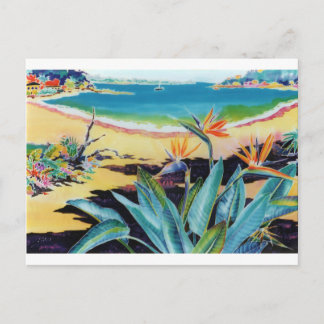 Postal Ave de Paradise Beach Escenario Tropical