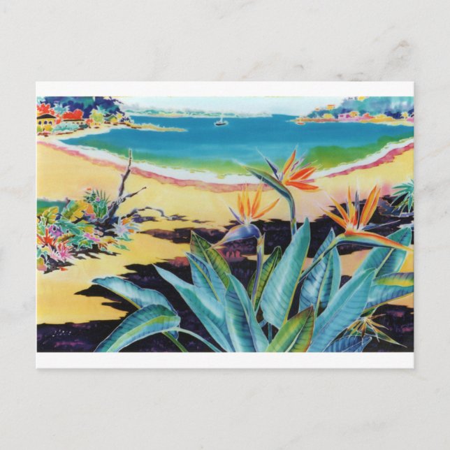 Postal Ave de Paradise Beach Escenario Tropical (Anverso)