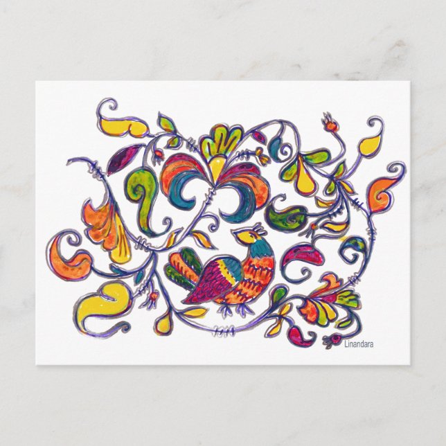 Postal Ave del Norte de Rusia (Anverso)