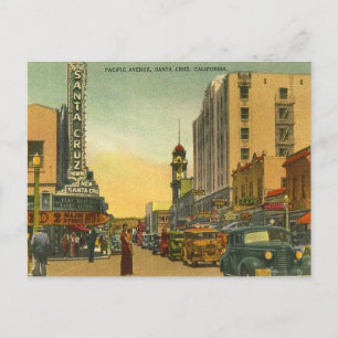 Postal Ave del Pacífico. Santa Cruz California en los año