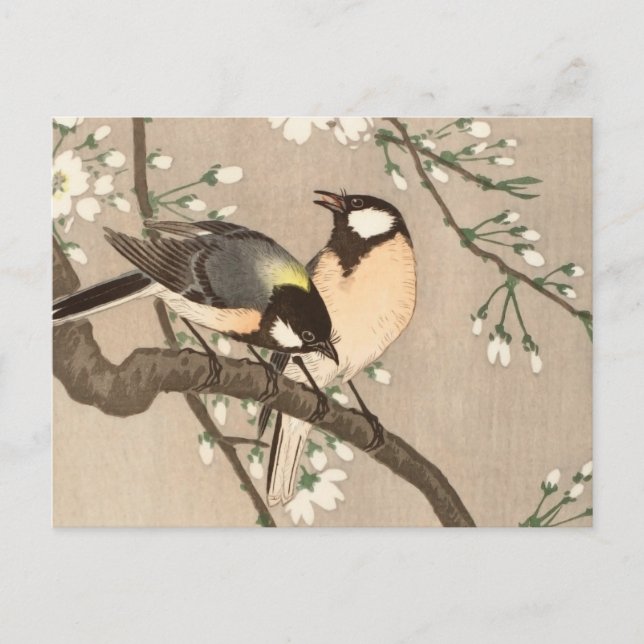 Postal Ave del pájaro Koson de Asia (Anverso)
