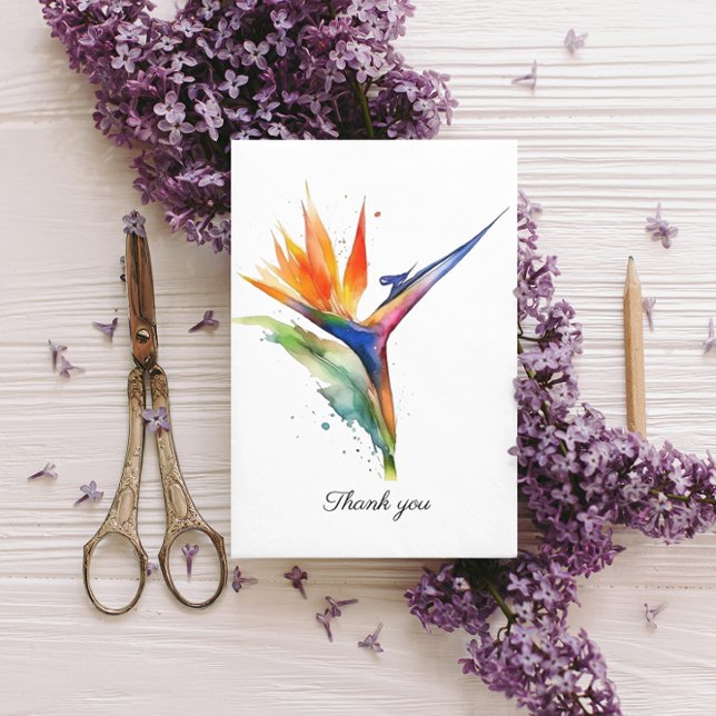Postal Ave del paraíso personalizable exótico de flores (Subido por el creador)