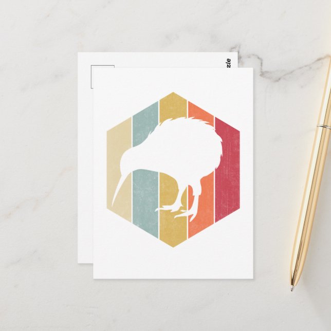 Postal Ave Kiwi de Nueva Zelanda (Anverso/Reverso In Situ)