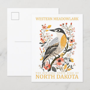 Postal Ave Meadowlark Occidental de Dakota del Norte EE.U