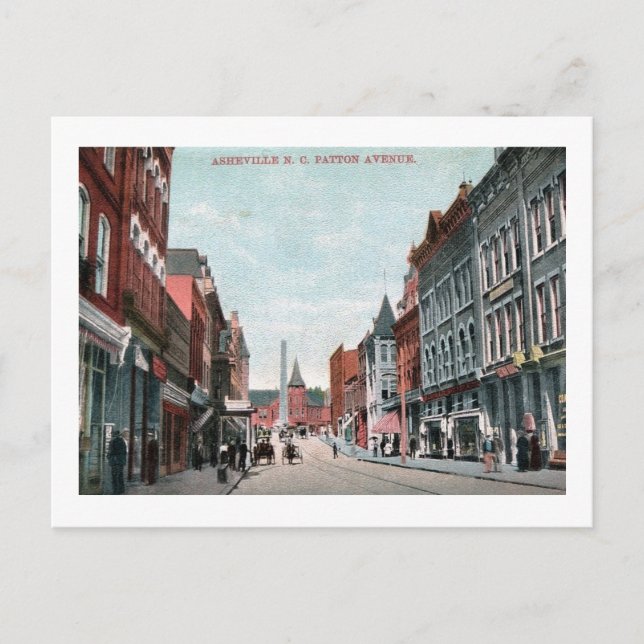 Postal Ave. Patton, Asheville, Antigua Carolina del Norte (Anverso)