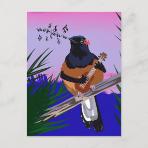 Postal Ave Shama de Hawái jugando ukulele