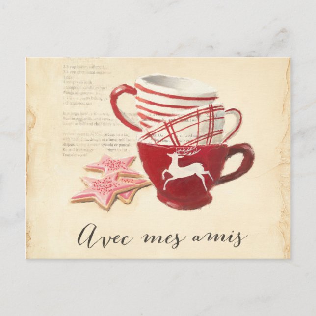 Postal Avec Mes Amis (Anverso)