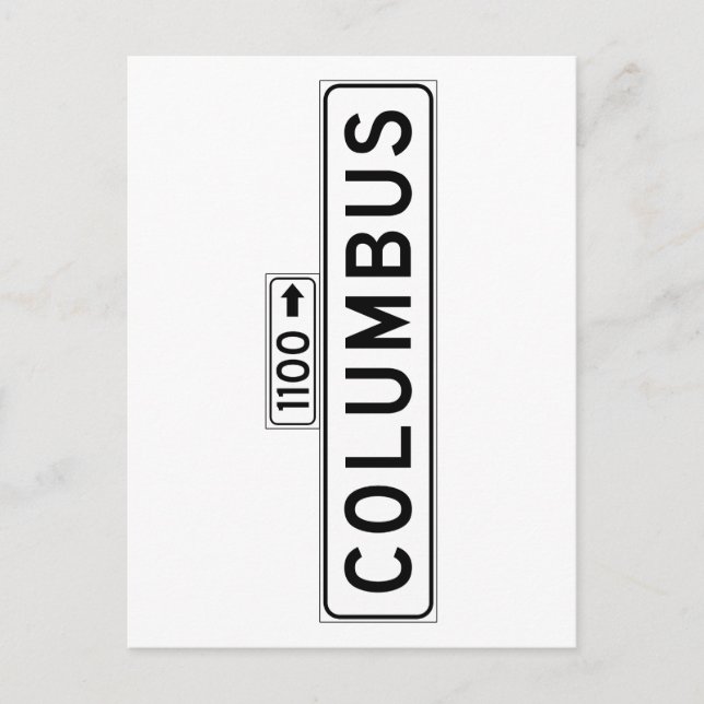 Postal Avenida Columbus, Rótulo de la calle San Francisco (Anverso)