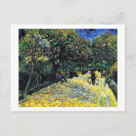 Postal Avenida con castaños floridos en Arles