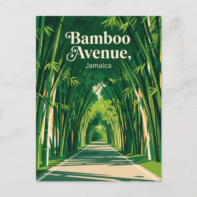 Postal Avenida de Bambú Jamaica (Anverso)