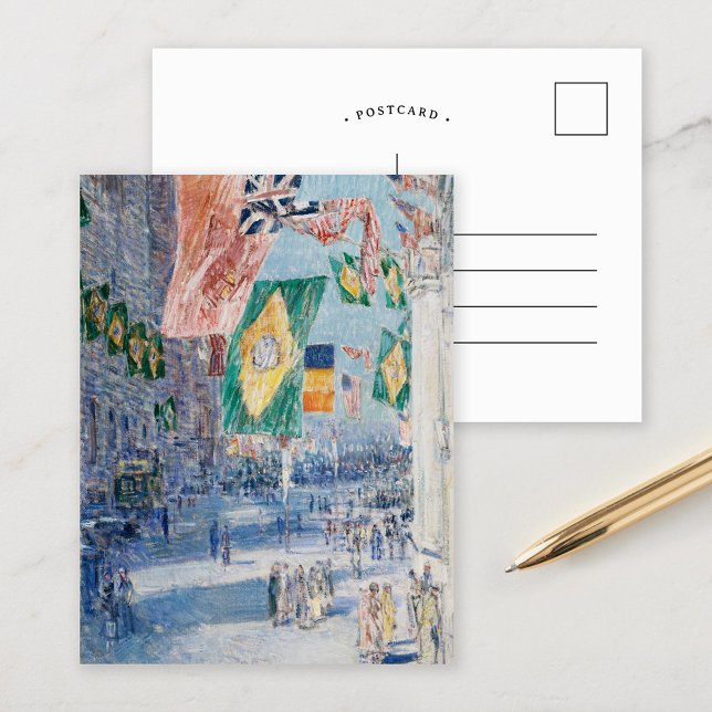 Postal Avenida de los Aliados | Childe Hassam (Subido por el creador)