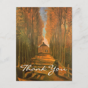 Postal Avenida de los Poplares de Van Gogh